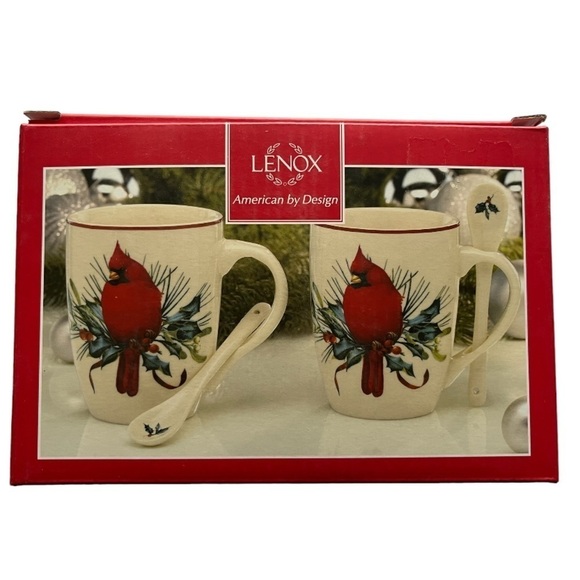 Lenox Winter Greeting Cocoa Mug & Spoon (Set Of 2) - Picture 1 of 6